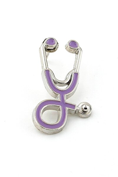 Stanbula Mor Steteskop Doktor Hemşire Sağlık Hastane Pin Yaka Çanta Süsü Meta...