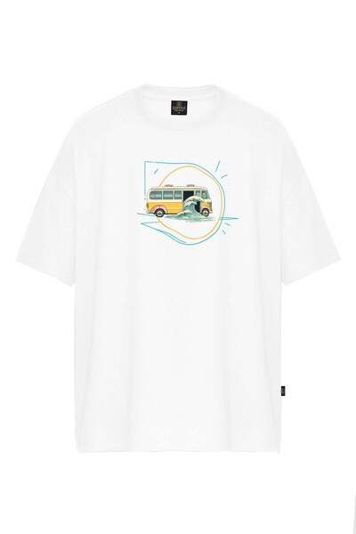 Espina Premium Unisex Bus Printed Oversized T-Shirt