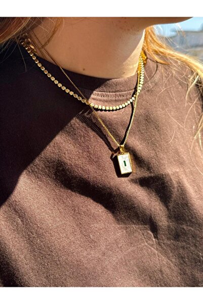D&Z ACCESSORİES 2'li Vintage Görünümlü Kolye Seti | Gold Yuvarlak Pullu Ezme ...