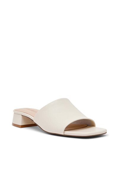 Steve Madden Montgomery Solid White Mid Heel Sandals