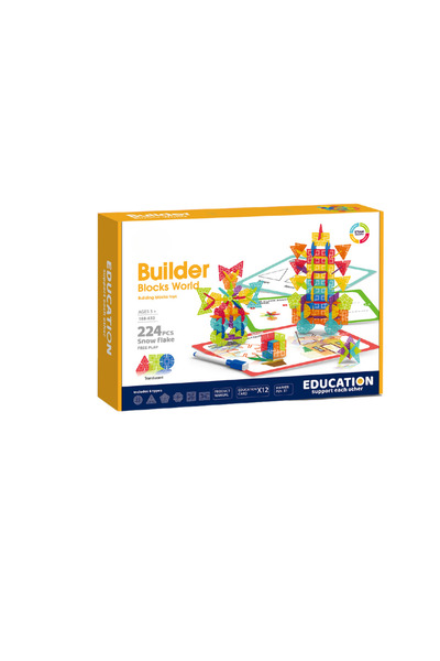Bufnitel STEAM Construction Set - Snowflakes (224 pieces)