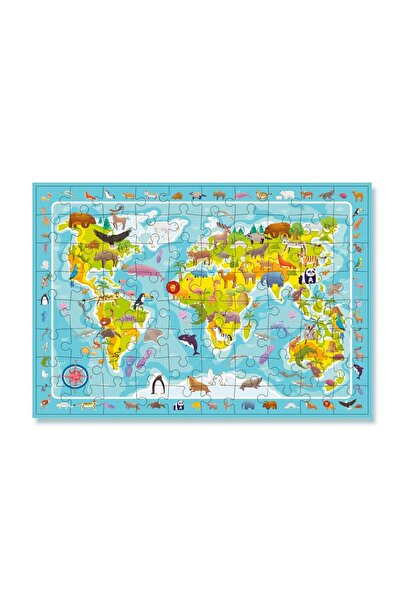 Dodo Παζλ - Χάρτης Ζώων του Κόσμου (80 τεμάχια)