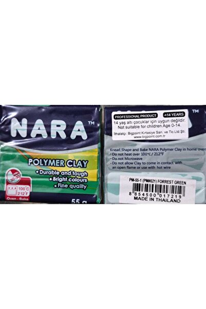 NARA Polimer Kil 55 Gram PM21 Orman Yeşili (Forest Green) 1 Adet