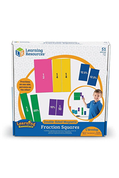 Learning Resources Magnetic set with fractions - Squares