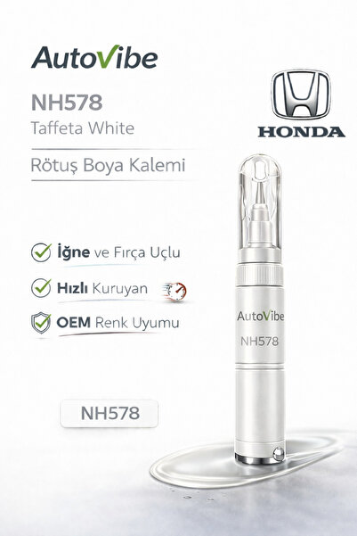 AutoVibe Honda Rötuş Boya Kalemi NH578 Taffeta White