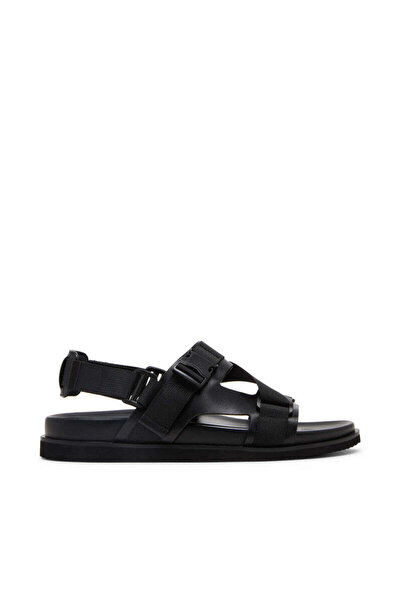 Steve Madden Sadney-N Solid Black Sandals