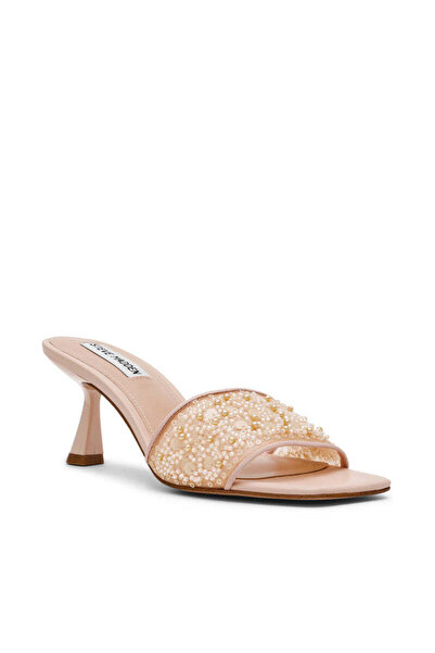 Steve Madden صندل بكعب متوسط ​​بلون وردي باهت سادة من إنلوف