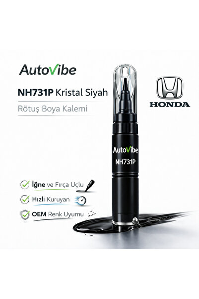 AutoVibe Honda Rötuş Boya Kalemi NH731P Kristal Siyah