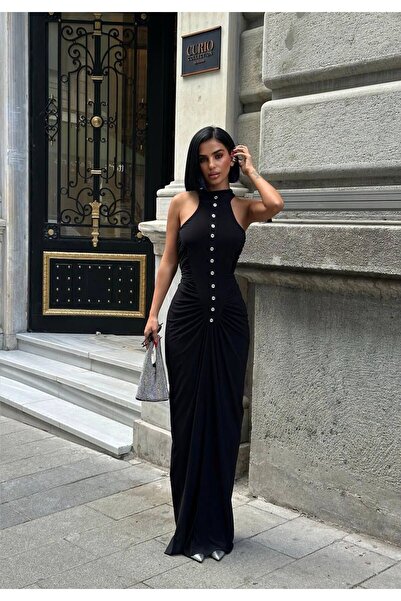 Tumtum Wear Ruched Detail button dress