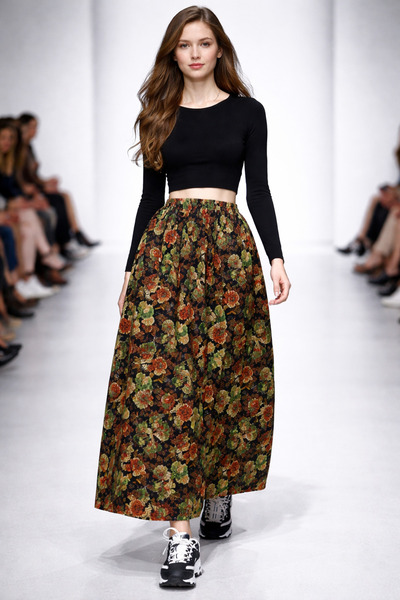 hoaryage Beli Lastikli Çıtır çiçekli Pazen Dividin Maxi Boy Uzun Etek 95CM 38...