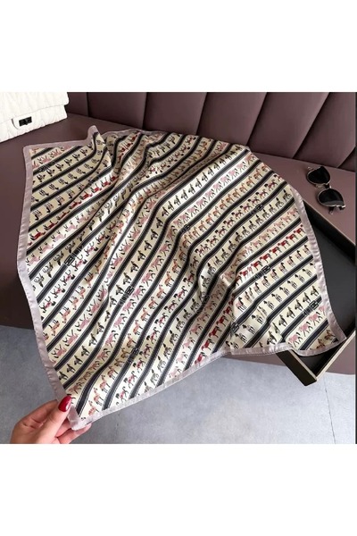 CHARMLUCKY Colorful D Patterned Shawl-Scarf 70X70