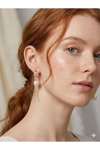 Ken XUPİNG Kadın Zarif İnci Küpe Şık Minimal- İnci Küpe