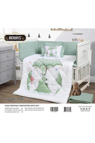 Barigo Luxurious children's barrier bedding set with a modern design, 5 piece...