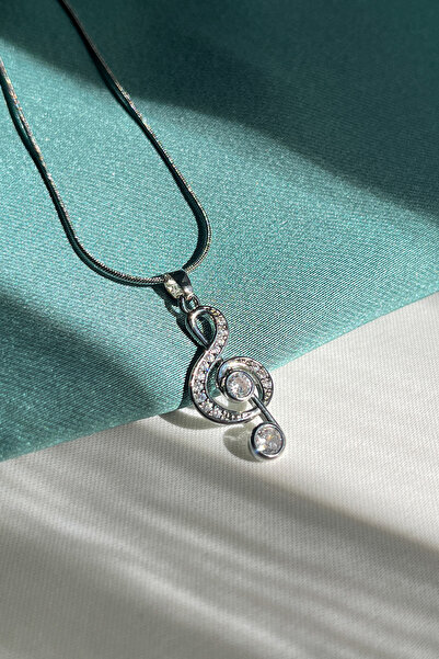 Berilya Aksesuar قلادة فولاذية مع شكل مفتاح اليد اليسرى