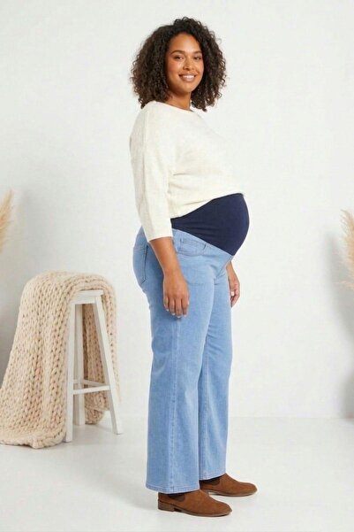 Işşıl 615- Flared Maternity Clothing E Stretchy Plus Size Jeans