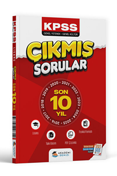 Akademi Denizi KPSS Genel Yetenek Genel Kültür Lisans Son 10 Yıl Çıkmış Sorul...