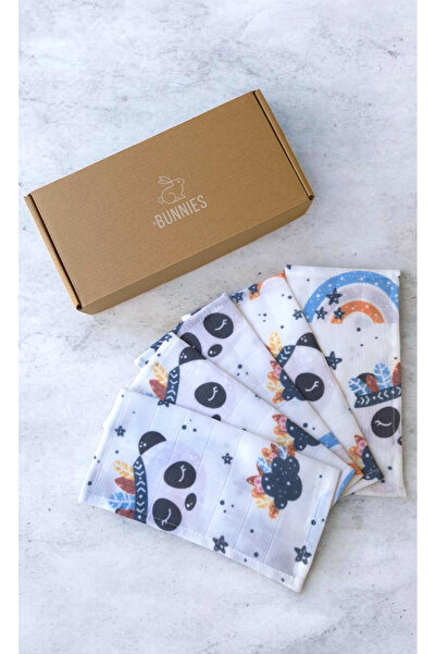 jr.bunnies مجموعة مناديل مبللة للفم للأطفال من جونيور بانيز، 100% موسلين، قطن...