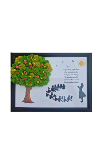 OEM Tablou decorativ cu licheni, 20x30 cm, Draga mea profesoară