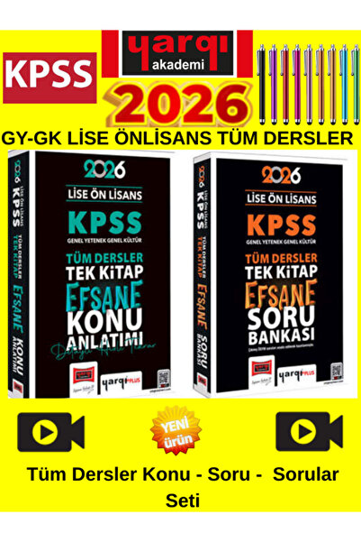 Yargı Yayınları 2026 KPSS Lise Ön Lisans GK-GY Tüm Dersler Tek Kitap Konu Anl...