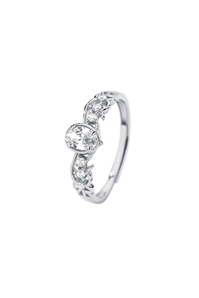 genernic Women's Halo of Light Ring 925 Sterling Silver Rhodium Plated Zircon...