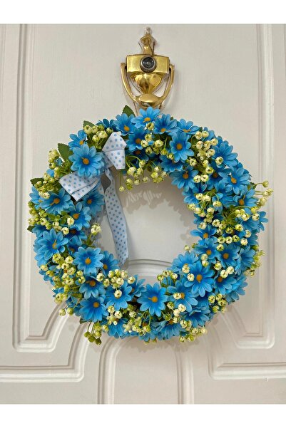 Beykan handmade زينة باب على شكل زهرة الأقحوان الملونة بامبو قطعة