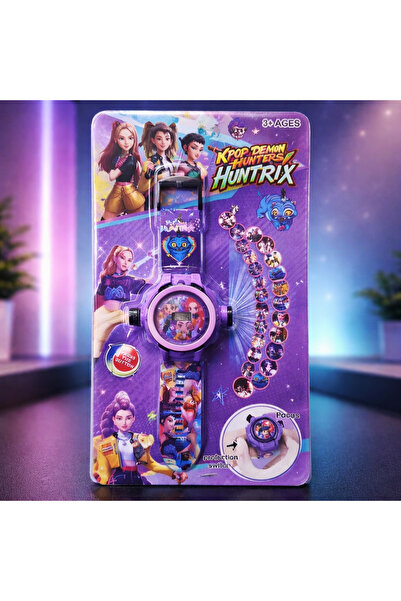 victiny Jucărie ceas fetite model k pop cu 12 holograme lumina