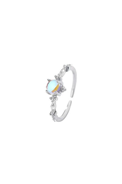 genernic Women's Moonlight Moon Ring 925 Sterling Silver Rhodium Plated Zirco...