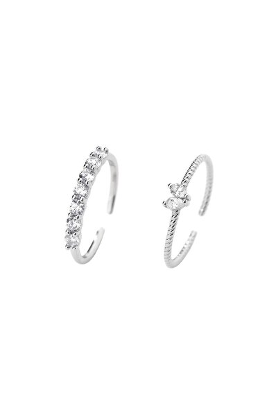 genernic Women's Ring  Jewelry 925 Sterling Silver Rhodium Plated Zircon Ring