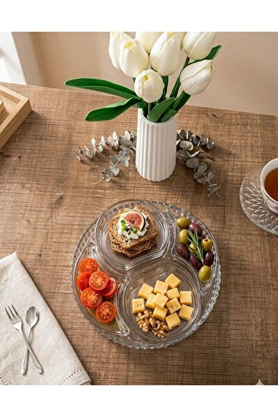 Lavin 4 Bölmeli Cam Kahvaltılık - Çerezlik