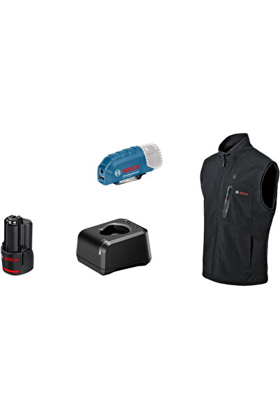 Bosch Vesta incalzita Professional GHV 12+18V XA, Baterie 12V, 3 Zone de inca...