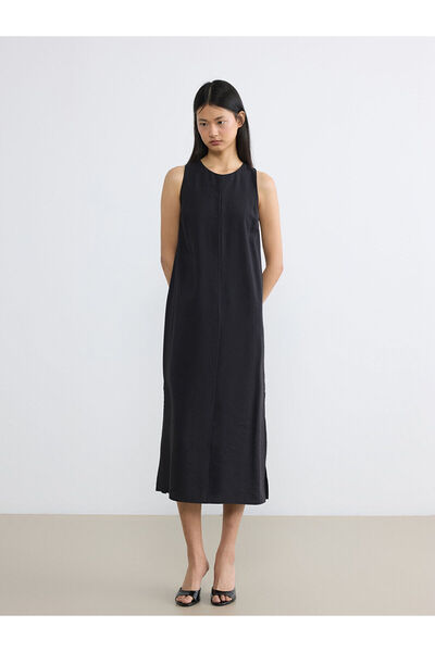 LC Waikiki Ozmarka New Season Crew Neck Modal Blend Dress