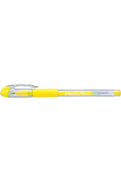 artline Softline 1700 gel pen, rubber grip, 0.7mm tip - fluorescent yellow