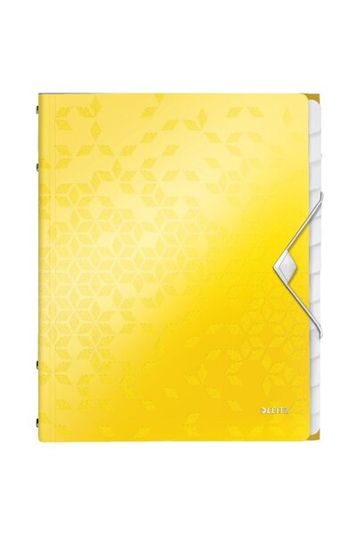 Leitz Mapa cu separatoare WOW, PP, A4, 12 separatoare, 200 coli, galben