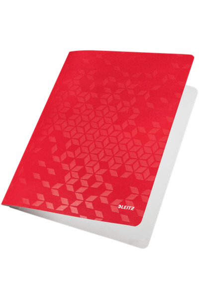 Leitz Dosar cu sina WOW, carton laminat, FSC, A4, 250 coli, rosu