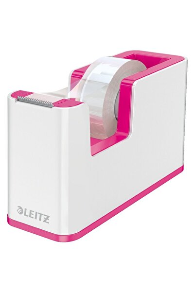 Leitz Dispenser banda adeziva WOW, PS, banda inclusa, culori duale, alb-roz