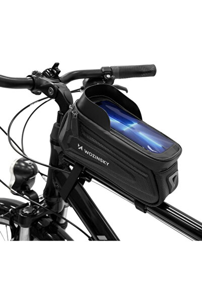 WOZINSKY Geantă cadru bicicletă 1.7l husă telefon neagră (WBB28BK)