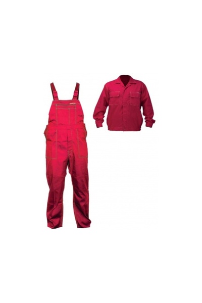 LAHTI.PRO.Q Costum salopette tarak Linen at / red - 2xl/h-188