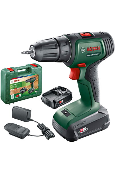 Bosch Masina de gaurit si insurubat 18V 2x Li-ion baterie 1.5Ah Verde/Negru