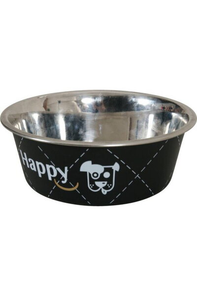 Zolux Stainless steel bowl HAPPY 2.65 l black