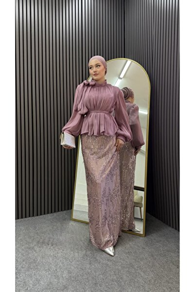 winessa moda Alya Tesettür Takım Abiye