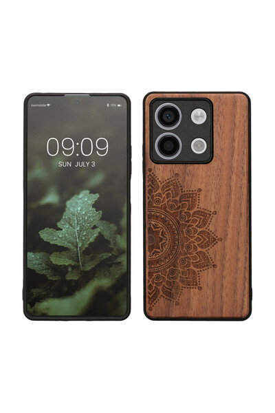 KWmobile Case for Xiaomi Redmi Note 13, Brown, Wood, KWM000020MO002C
