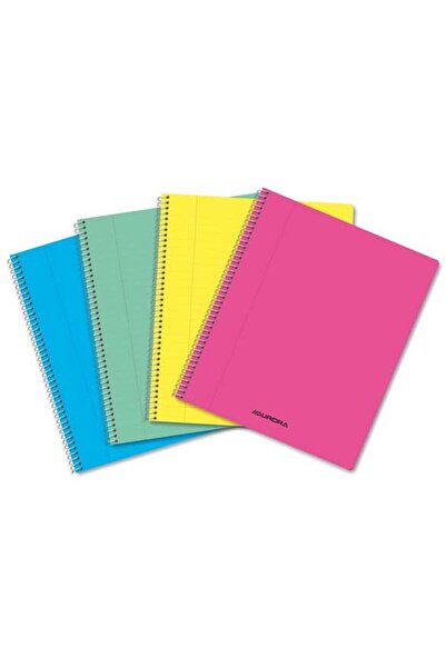 Aurora Caiet cu spirala, A5, 60 file - 80g/mp, coperta PP transparent color, ...