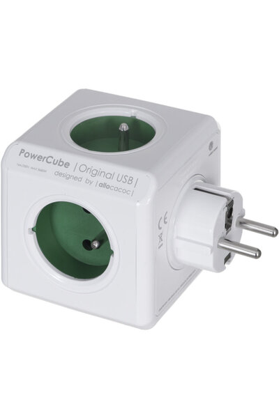 Allocacoc Prelungitor de alimentare original PowerCube USB tip E cu 4 prize C...