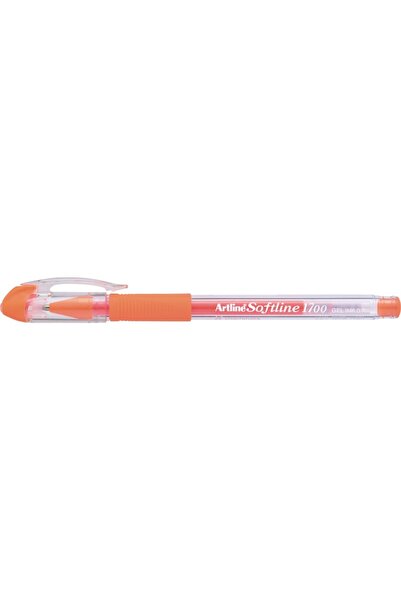artline Softline 1700 gel pen, rubber grip, 0.7mm tip - fluorescent orange