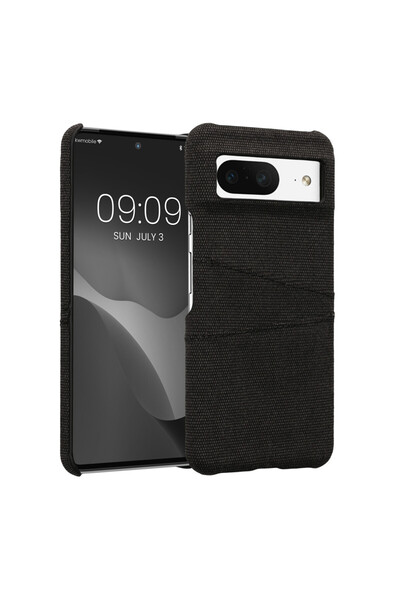 KWmobile Case for Google Pixel 8, Dark Grey, Textile/Plastic, 61883.19