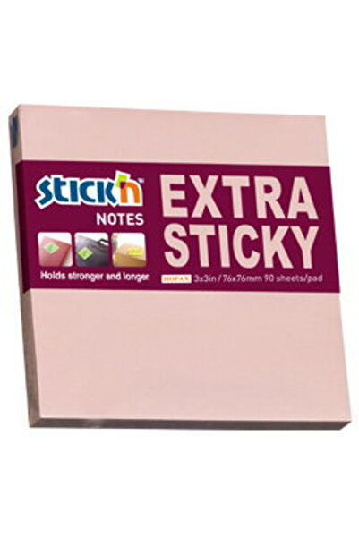 Stickn Notes autoadeziv extra-sticky 76 x 76mm, 90 file, Stick"n - magenta pa...