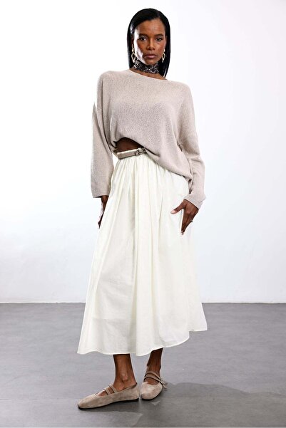 5in1Canpolat Fustă Off-White cloș 1276