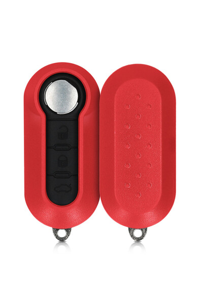 KWmobile Carcasă cheie pentru Fiat / Lancia - 3 butoane, plastic, roșu, 48232.09