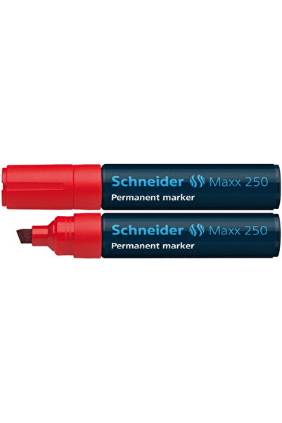 SCHNEIDER Permanent marker Maxx 250, varf tesit 2+7mm - rosu