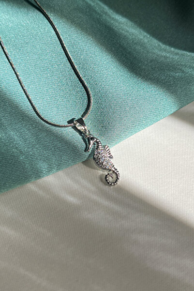 Berilya Aksesuar قلادة حصان البحر من حجر الزركون